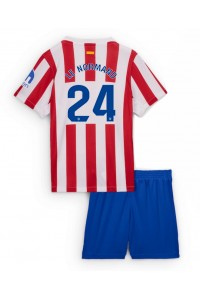Atletico Madrid Robin Le Normand #24 Jalkapallovaatteet Lasten Kotipeliasu 2025-26 Lyhythihainen (+ Lyhyet housut)